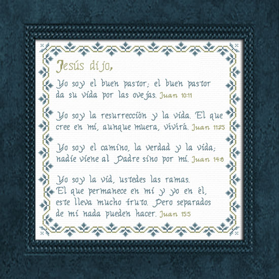 Jesus Dijo Yo Soy cross stitch design